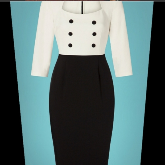 Glamour Bunny Pinup Becky Pencil Dress 💋 - Picture 5 of 11